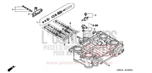 DROSSELKLAPPENGEHAEUSE (EINZELTEILE) VFR800FIW de 1998